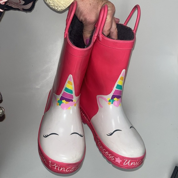 Western Chief children’s rain boots size 11 / 12. Unicorn Princess - Picture 5 of 9